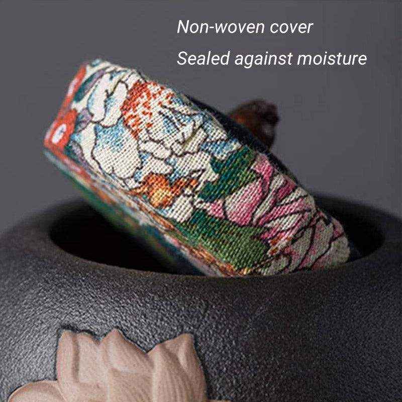 Elegant Lotus Design Ceramic Pet Urn for Dog or Cat Ashes