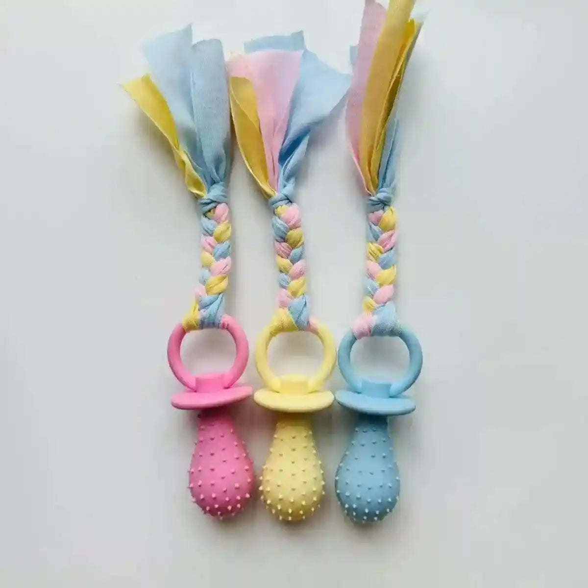 Pacifier Tug Rope Set with Dog Chew Toy for Puppies and Small Dogs