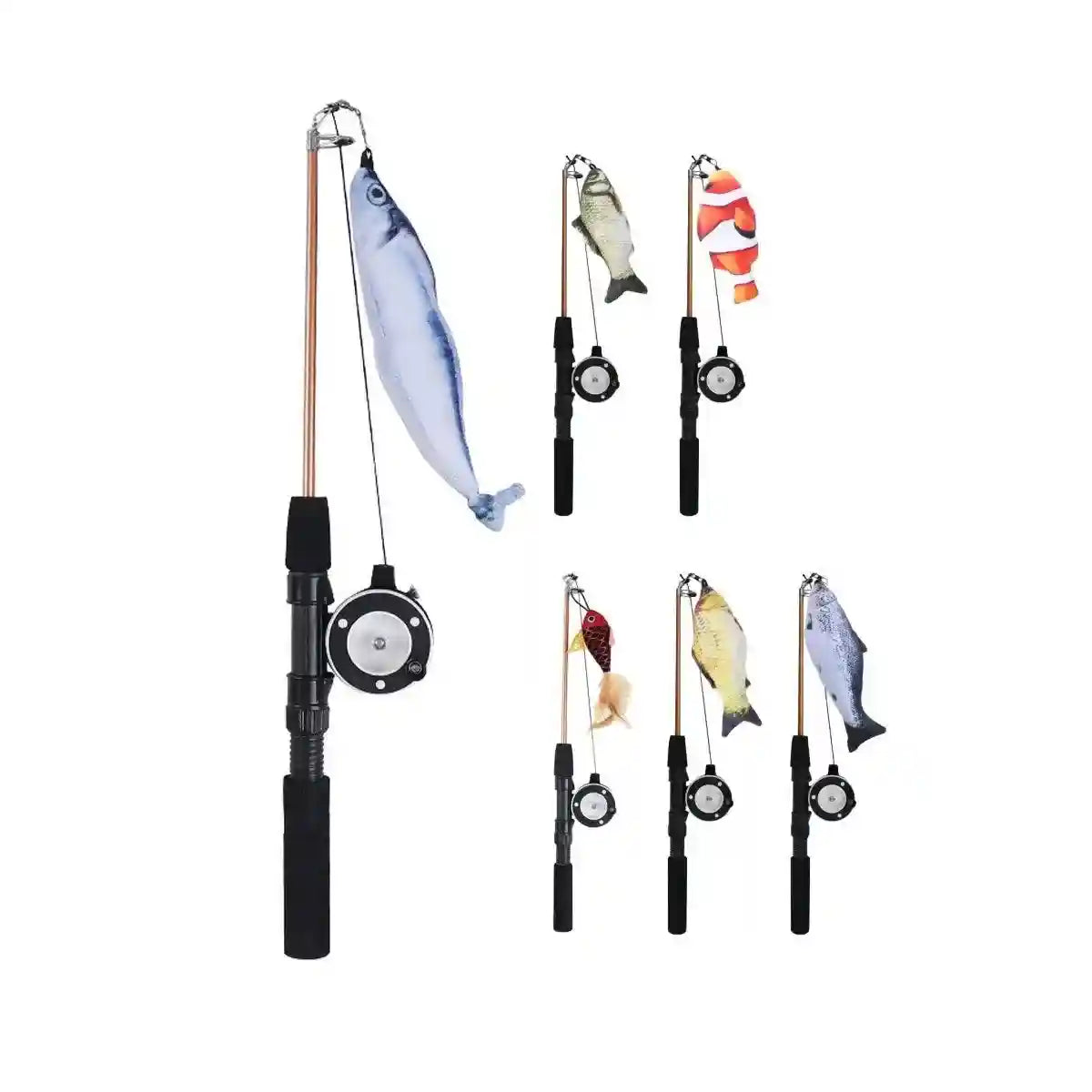 Fun Cat Wand Toy Interactive Fishing Rod