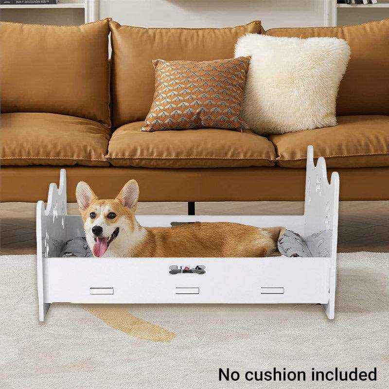 White dog bed frame for small pets