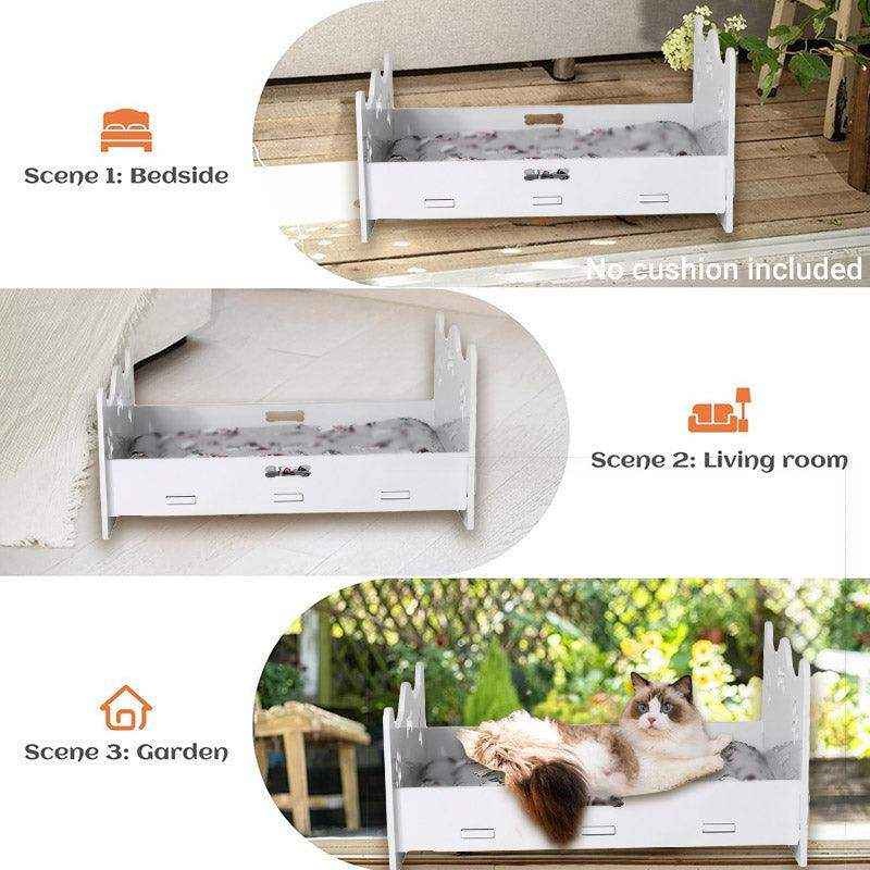 Stylish Raised Dog Bed Frame for Small Pets Waterproof and Easy to Clea