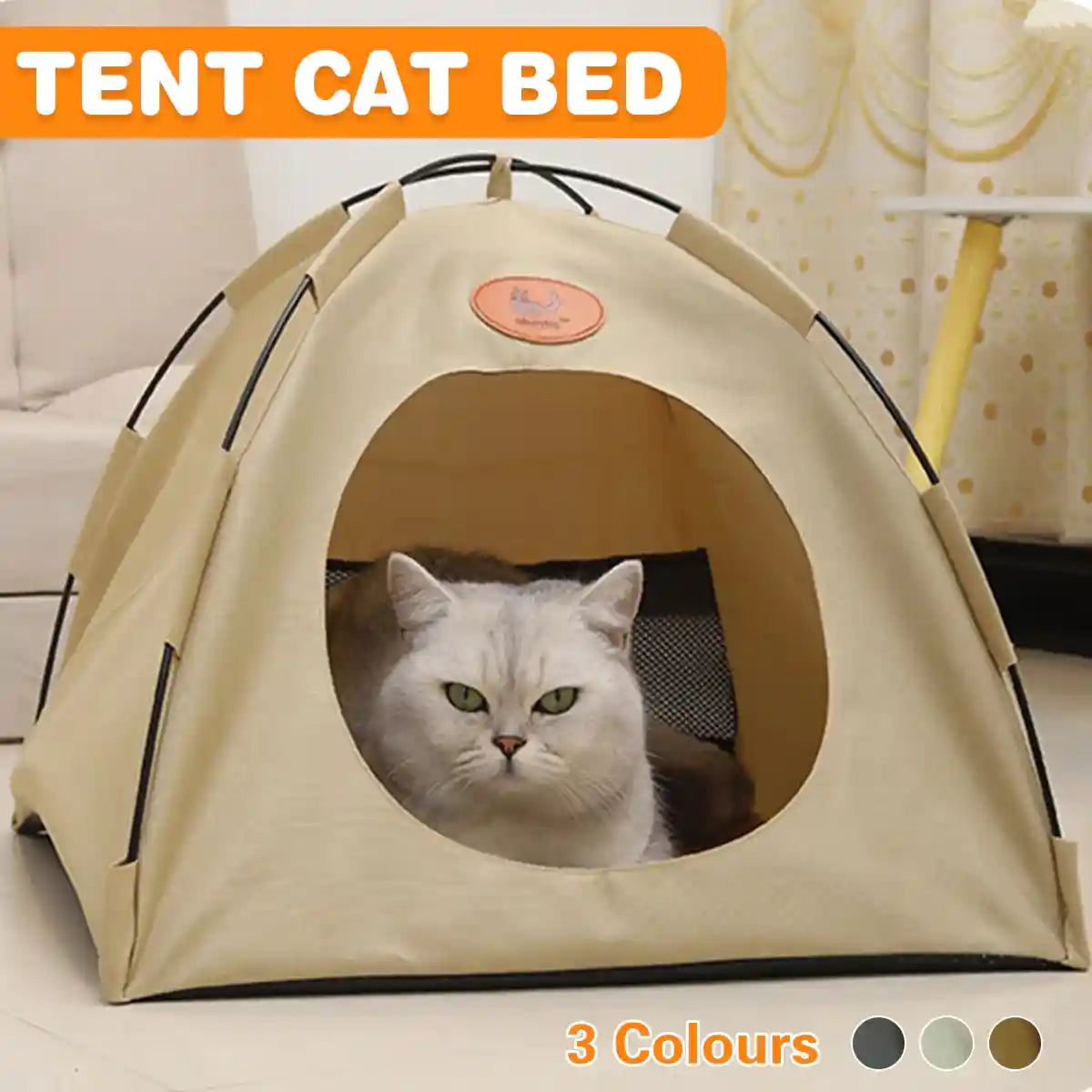 Foldable Cat Bed Tent Portable Pet Shelter