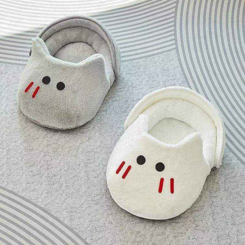 Cute Pet Bed for Cats & Small Dogs Cozy Washable Nest