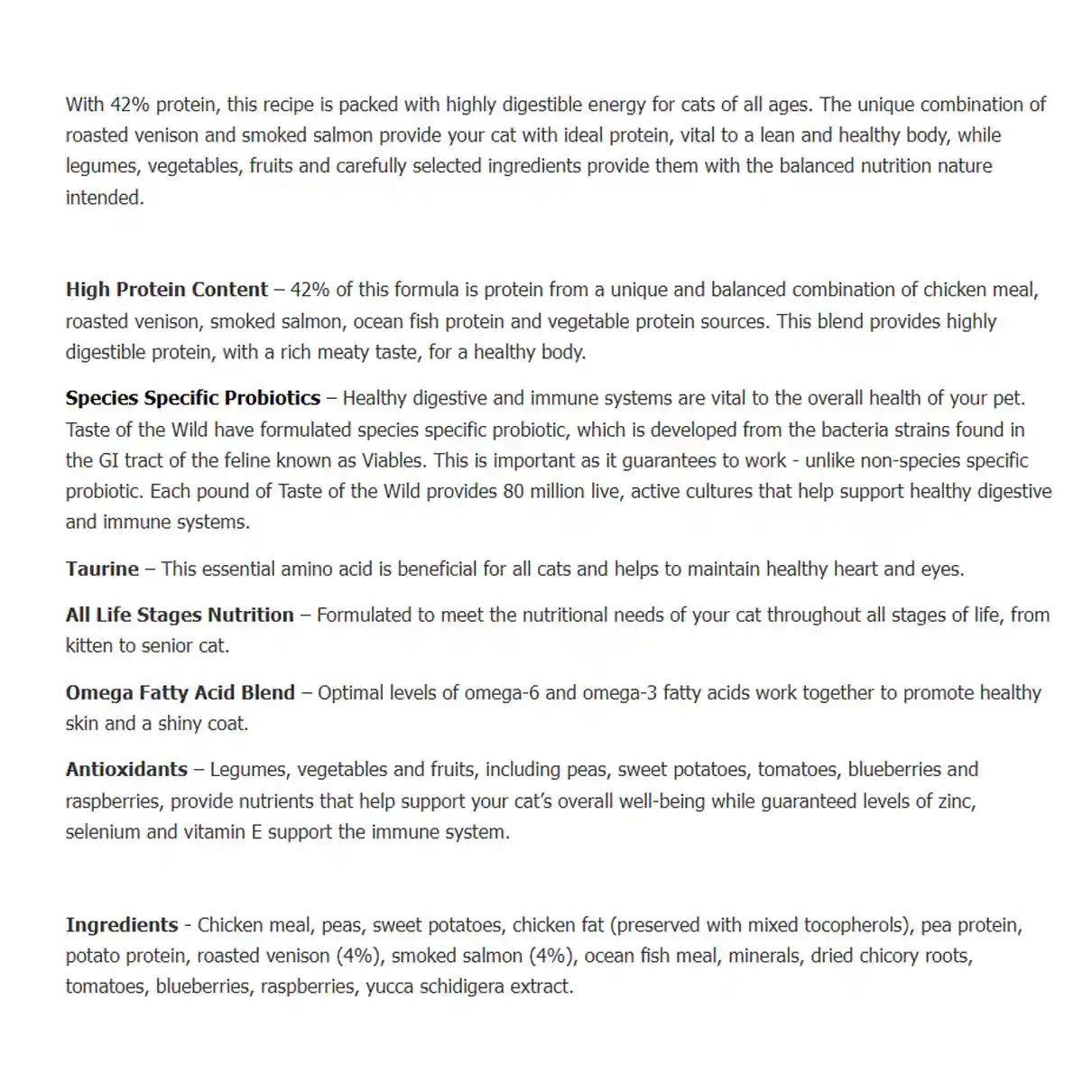 Taste of the Wild Rocky Mountain Feline 2kg/6.6kg