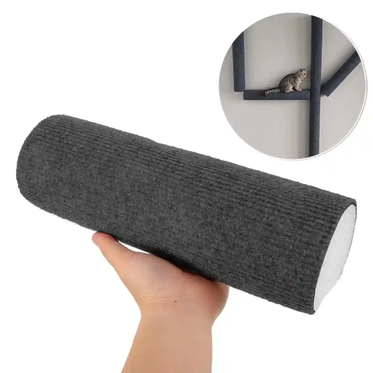 Self-Adhesive Cat Scratching Posts for Wall Cylindrical Climbing Set