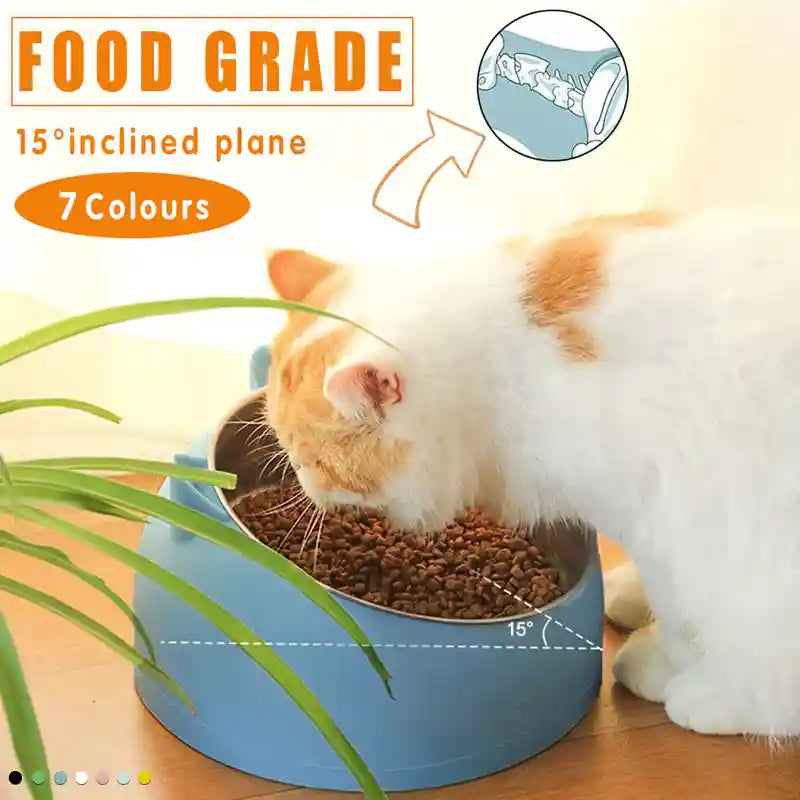 Non-slip Stainless Steel Cat Bowls 7 Colours