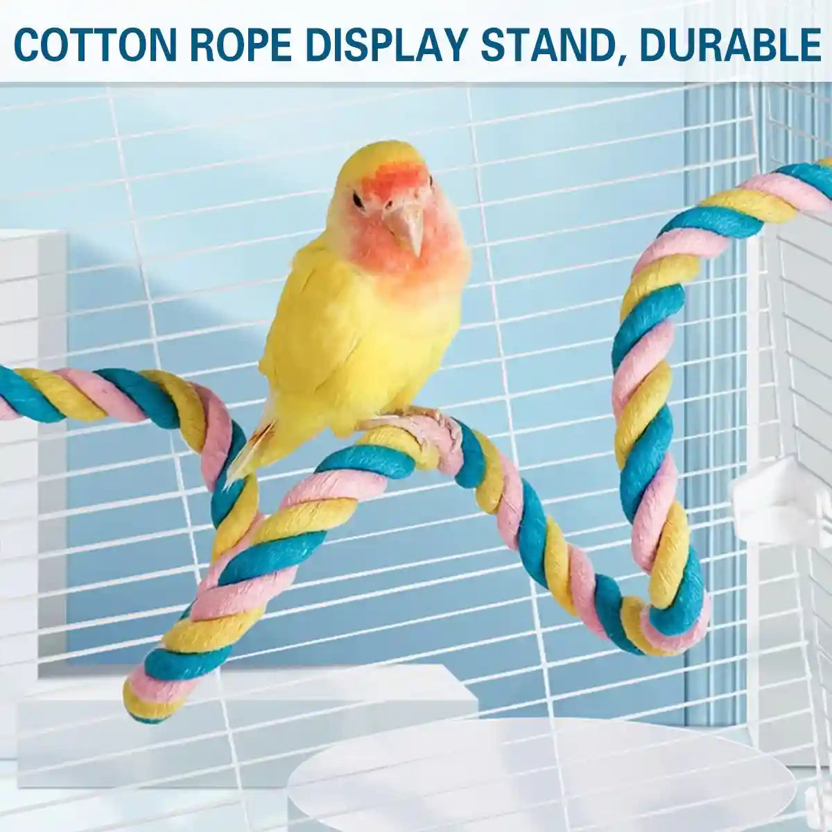 U-Shaped Parrot Climbing Rope Perch Flexible Bird Cage Toy