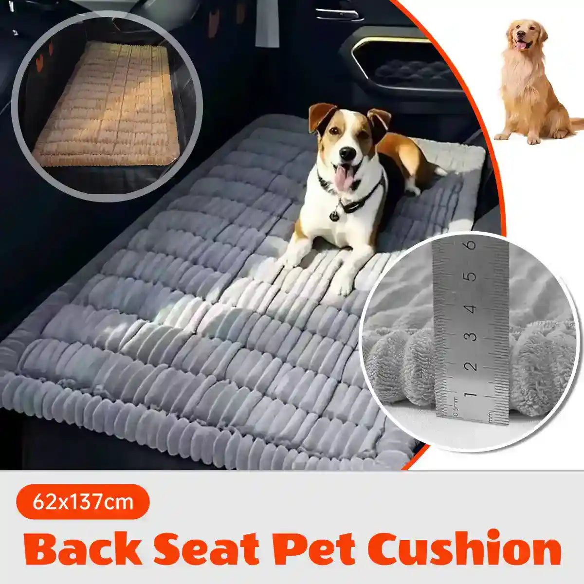 Non-Slip Thickened Car Dog Cushion Soft Travel Seat Protector
