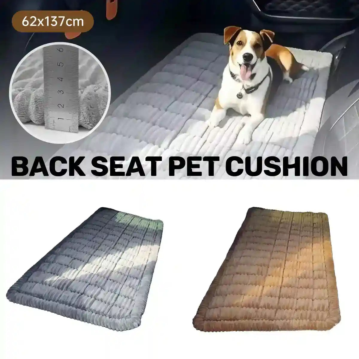 Non-Slip Thickened Car Dog Cushion Soft Travel Seat Protector
