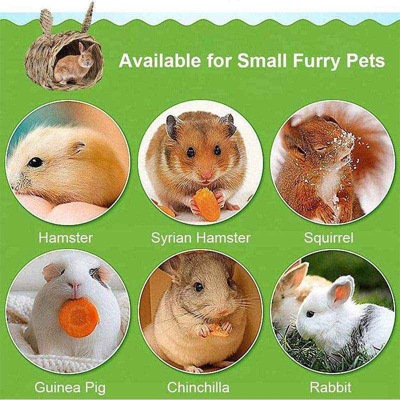 Natural Grass Rabbit House Hideout for Small Pets