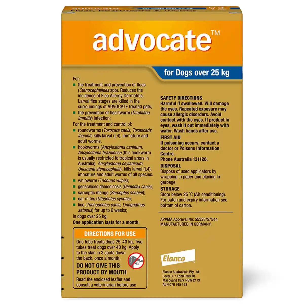 Advocate Spot-On For Large Dogs Over 25kg