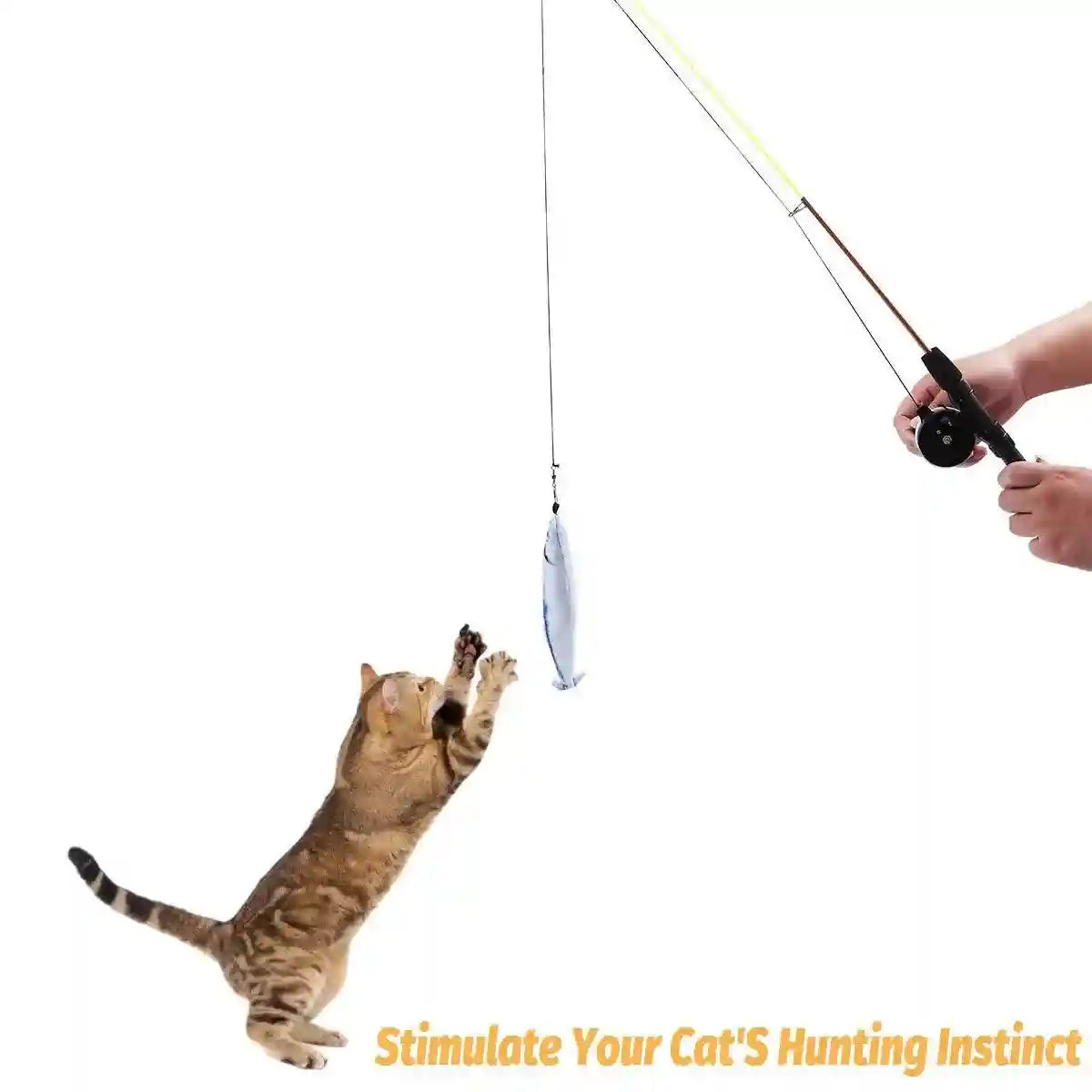 Fun Cat Wand Toy Interactive Fishing Rod
