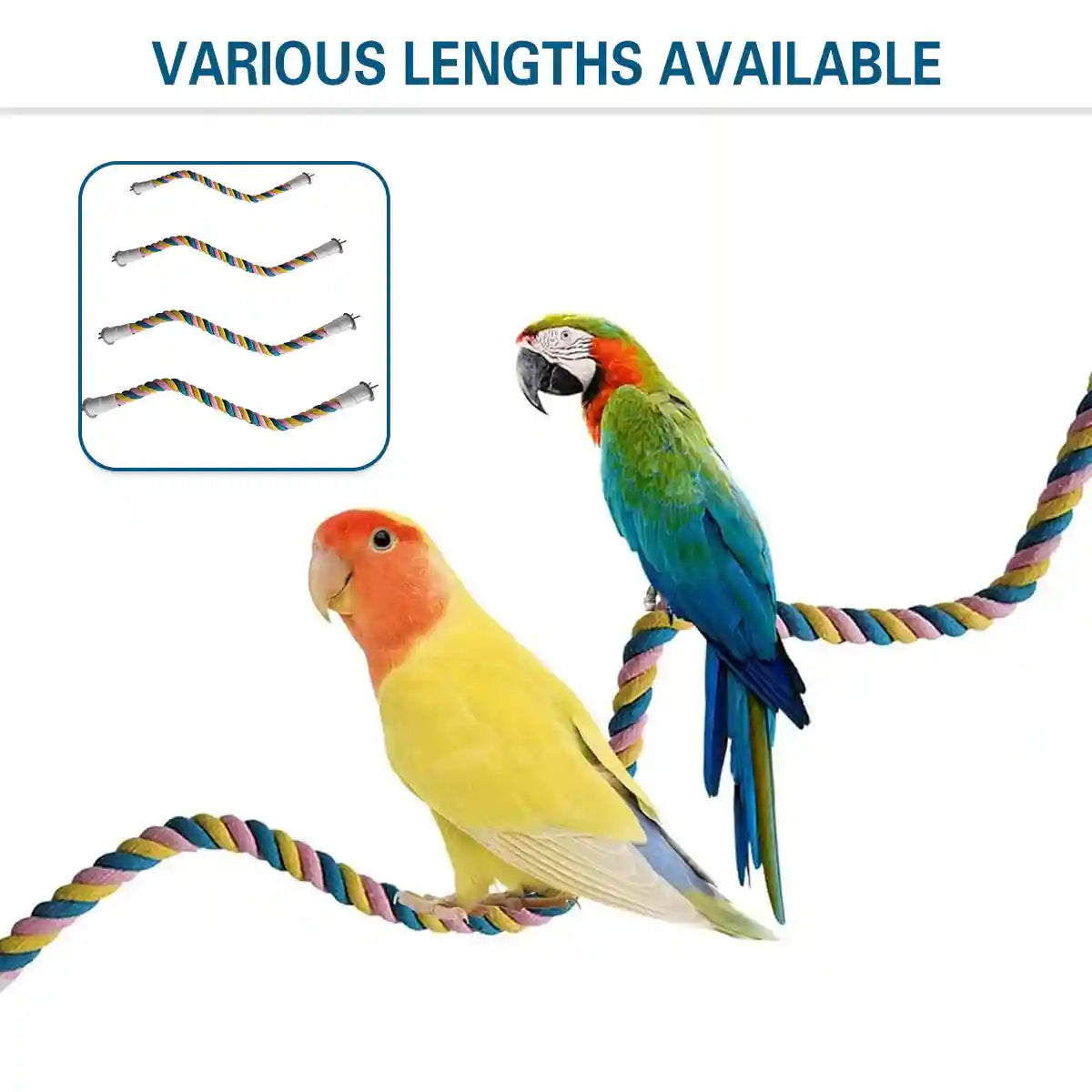 U-Shaped Parrot Climbing Rope Perch Flexible Bird Cage Toy