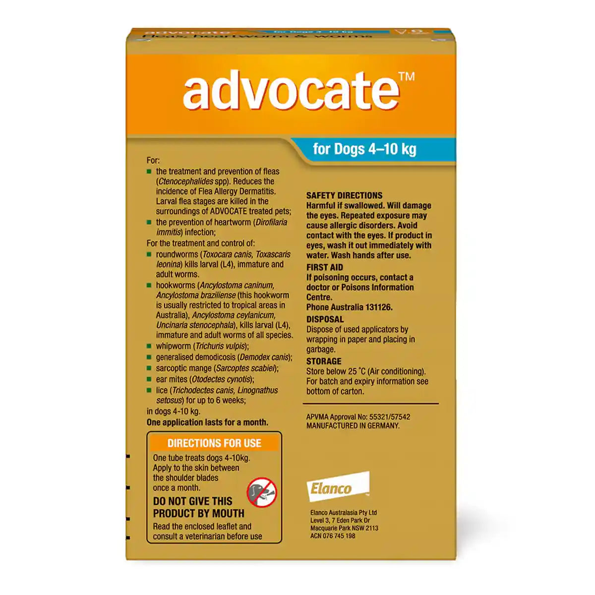 Advocate Spot-On For Medium Dogs 4-10kg