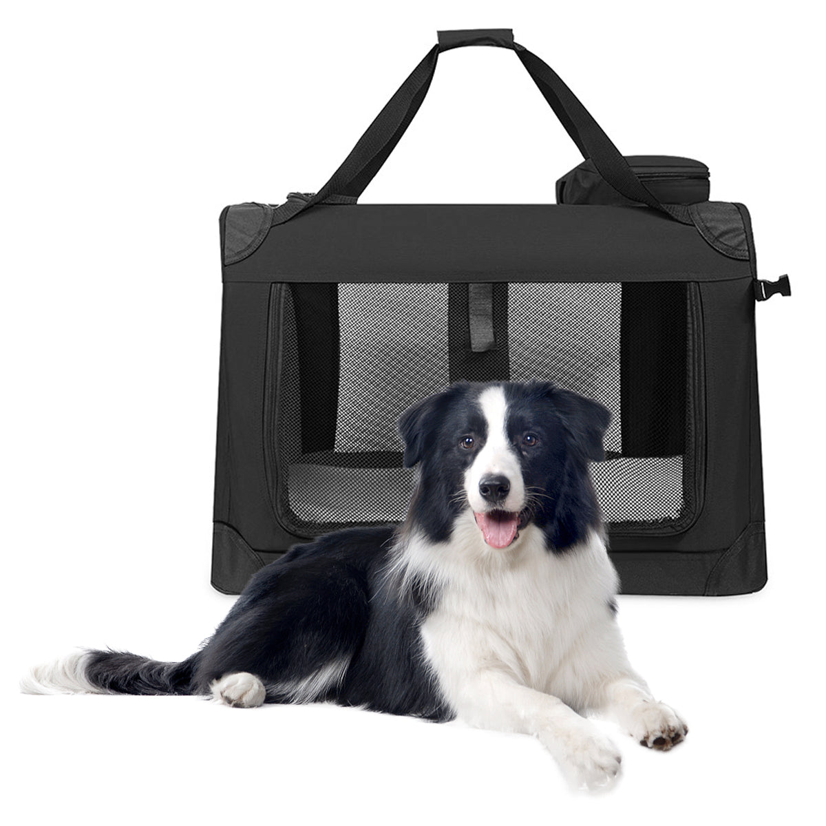 Foldable Pet Carrier With Steel Frame 72cm