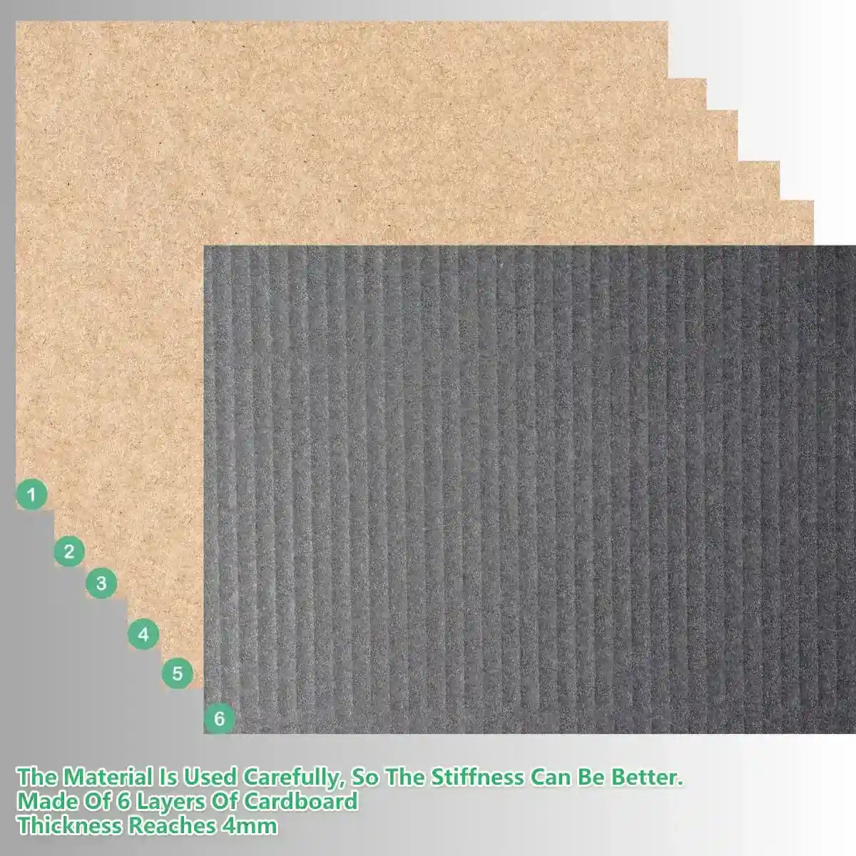 5PCS Foldable Disposable Cat Litter Boxes Waterproof Cardboard Design