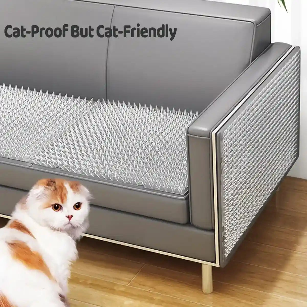 10pcs Cat Deterrent Mat with Soft Spikes Indoor Pet Repellent Pad