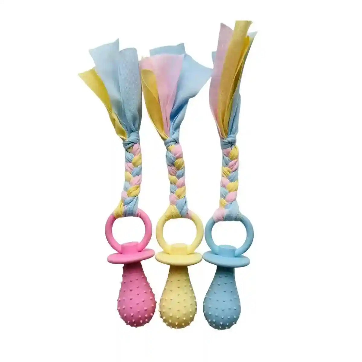 Pacifier Tug Rope Set with Dog Chew Toy for Puppies and Small Dogs