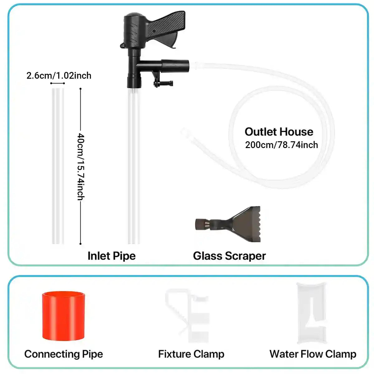 Efficient Fish Tank Gravel Cleaner Multi-functional 6-in-1 Cleaning Kit