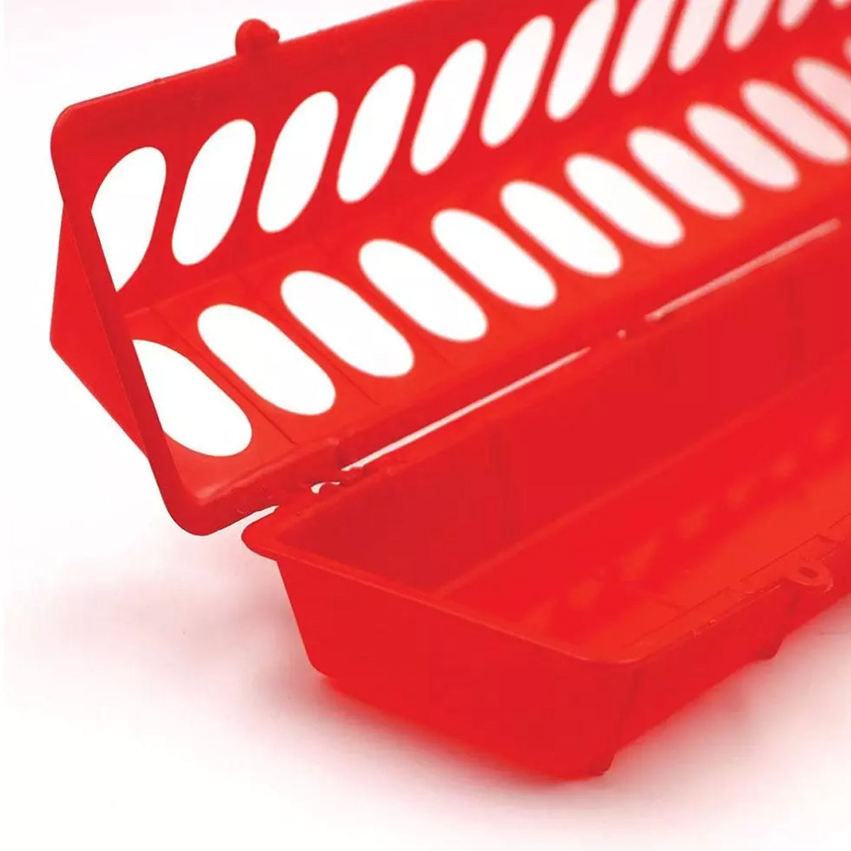 Chicken Feeder Trough Plastic Mesh Connectable Poultry Feed Trough for Coop Use