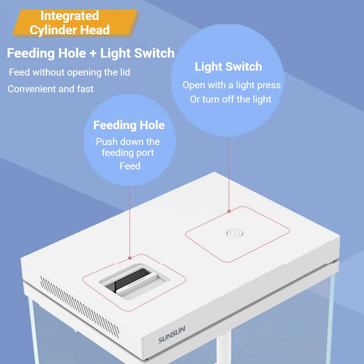 Self-Circulating Fish Tank - Sensense Super-White Living Aquarium