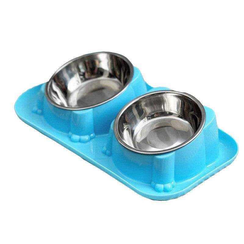 15° Tilted Double Stainless Steel Cat Bowl