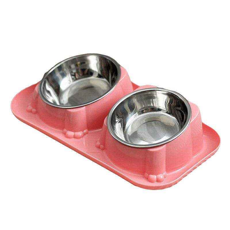 15° Tilted Double Stainless Steel Cat Bowl