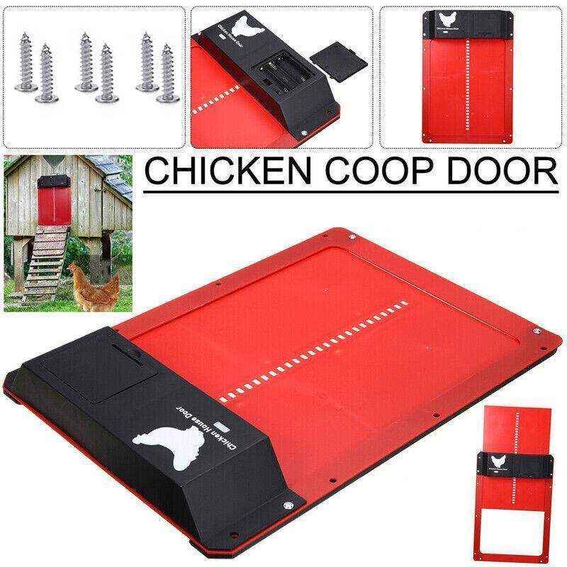 Reliable Automatic Chicken Coop Door with Light Sensor 35x24xcm