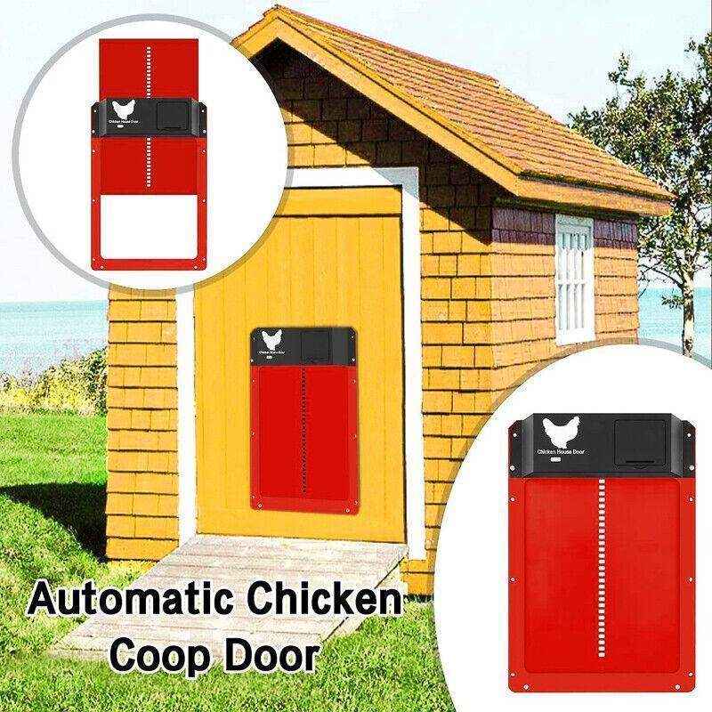 Reliable Automatic Chicken Coop Door with Light Sensor 35x24xcm