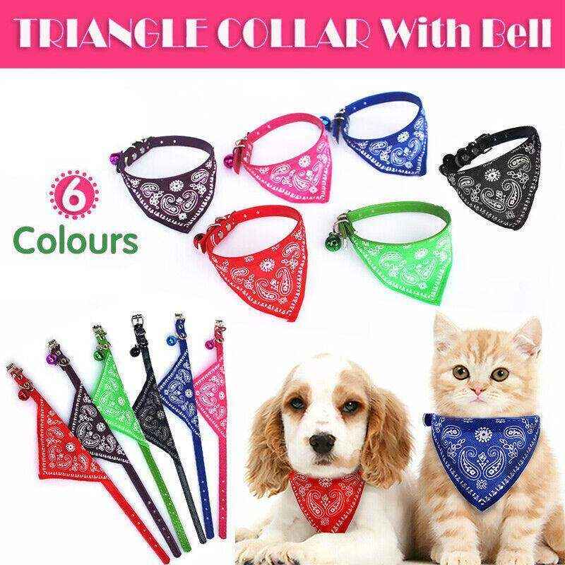 Adjustable Leather Collar with Stylish Dog Bandana Scarf