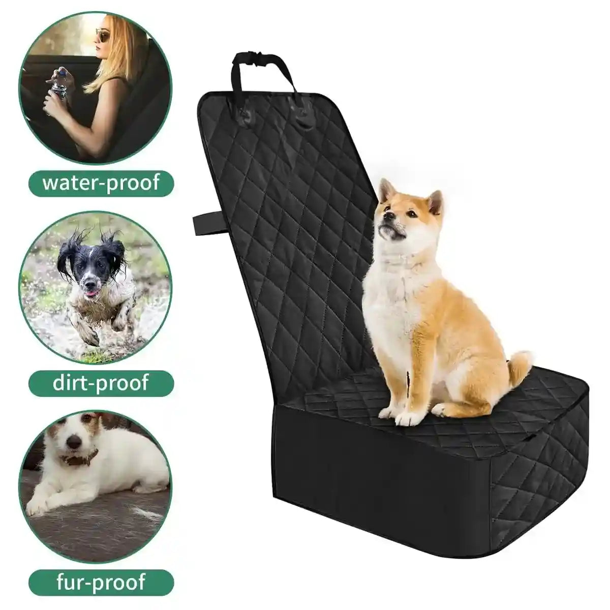 Waterproof Pet Car Seat Mat for Dogs and Cats Anti-Slip & Quilted Design