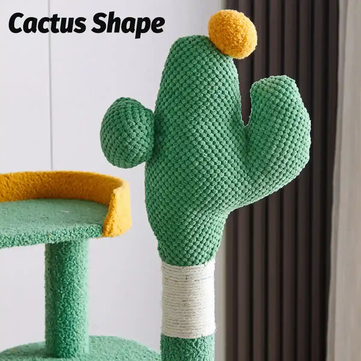 Cactus Cat Tree Tower with Capsule Bed and Multi-Level Scratching Posts