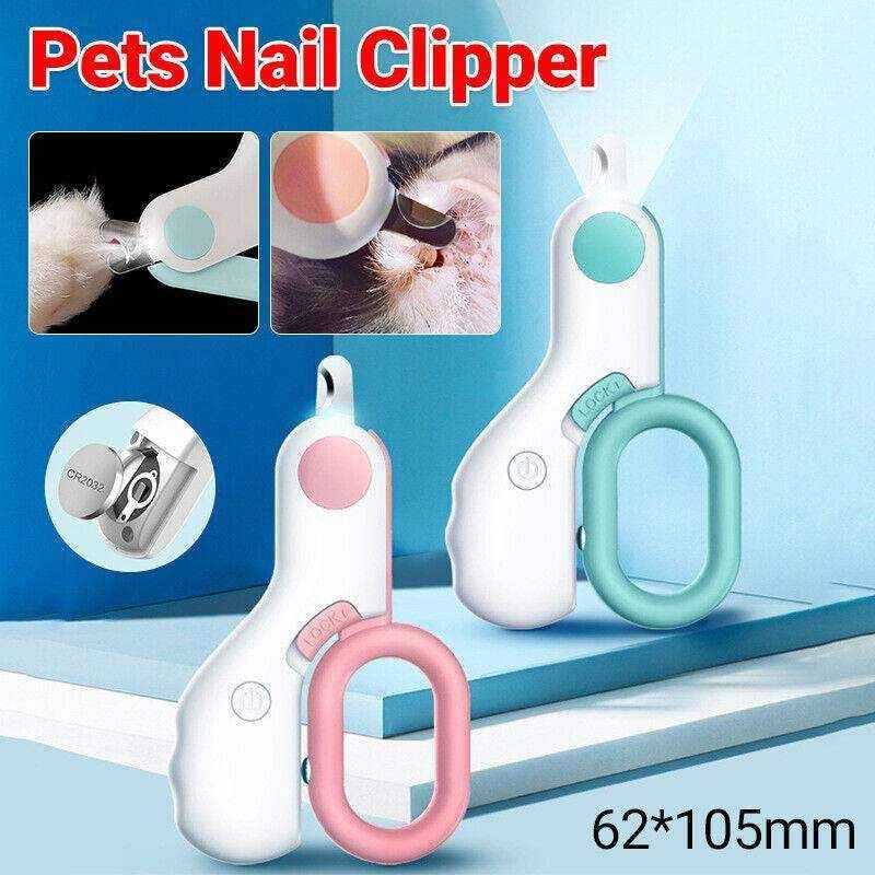 LED Pet Nail Clippers with Light - Safe & Precise Dog and Cat Clippers