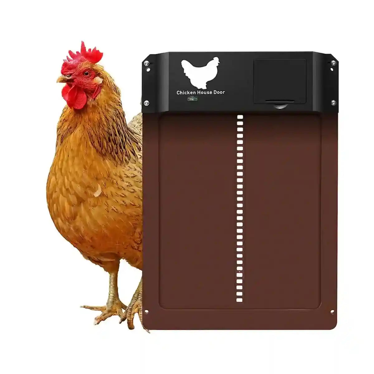 Light Sensor Automatic Chicken Coop Door Battery Powered & Waterproof