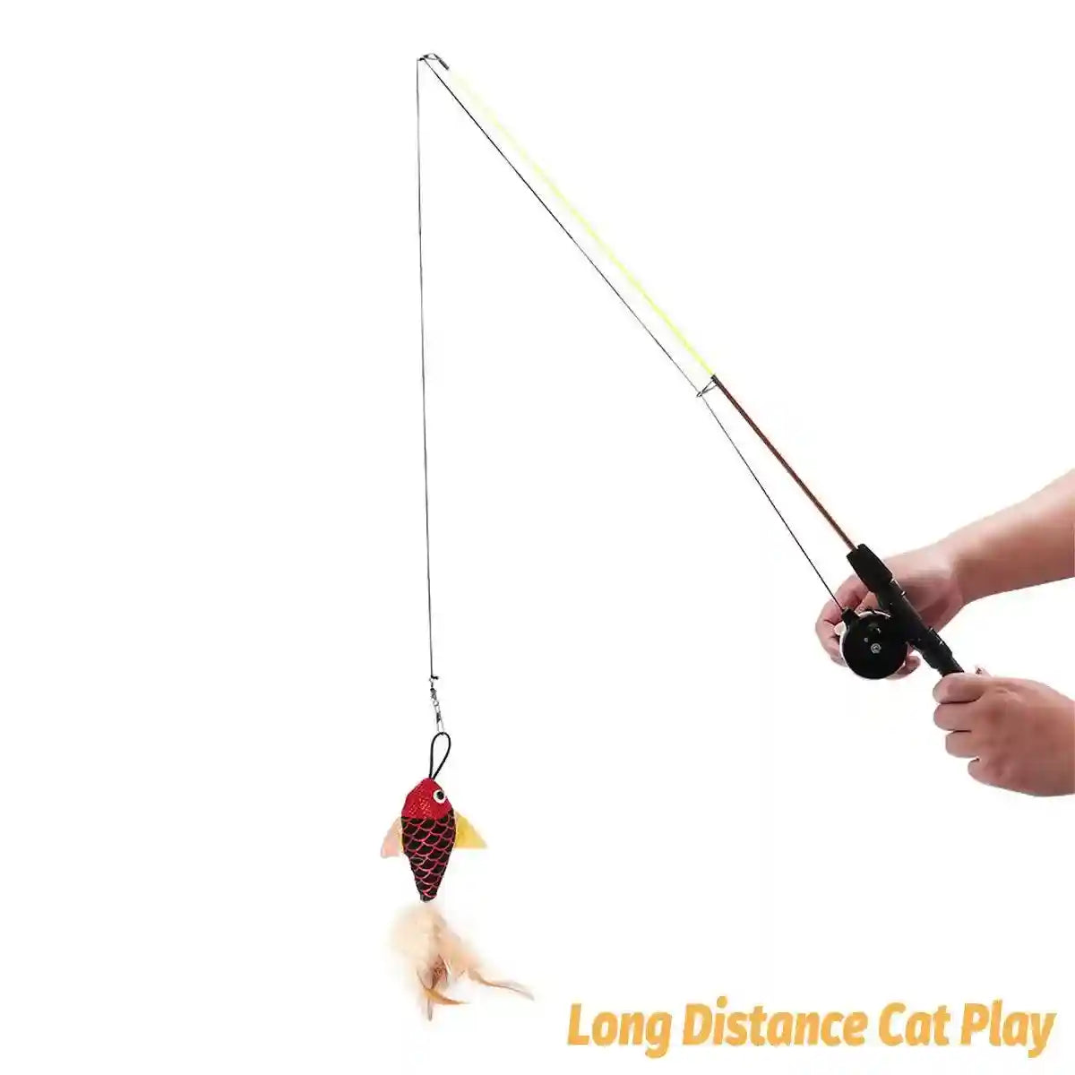 Fun Cat Wand Toy Interactive Fishing Rod