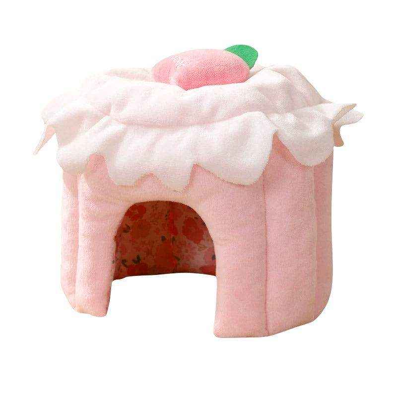 Plush Rabbit House Cake Design Soft Burrow Bed for Small Pets