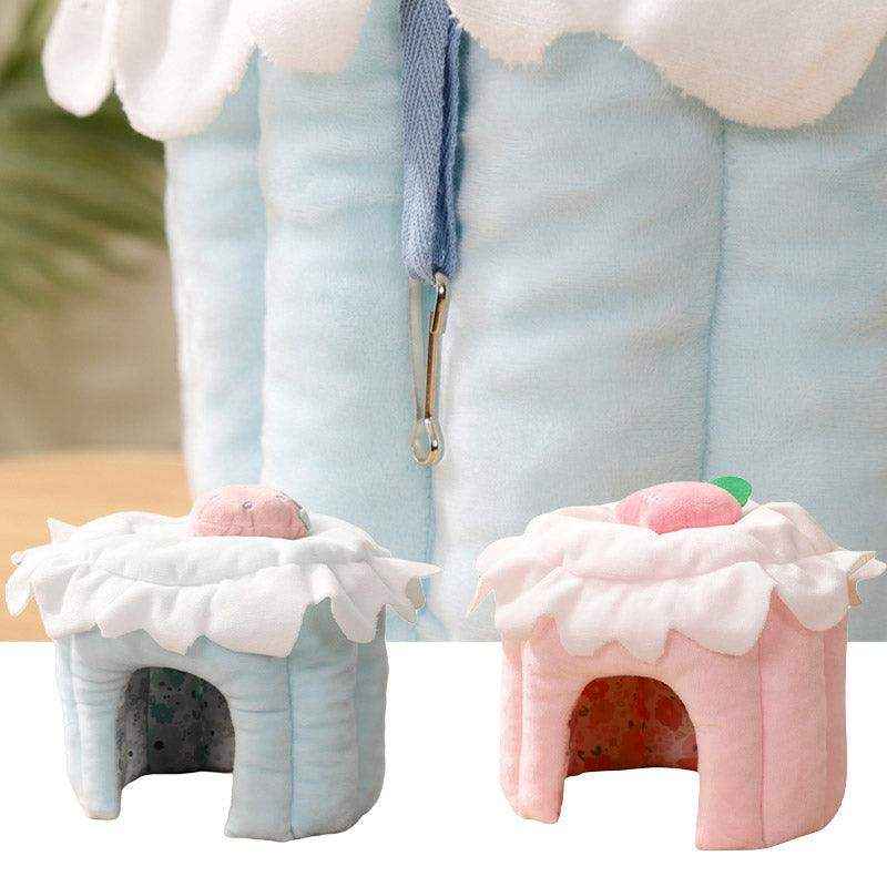 Plush Rabbit House Cake Design Soft Burrow Bed for Small Pets