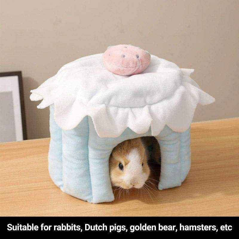 Plush Rabbit House Cake Design Soft Burrow Bed for Small Pets