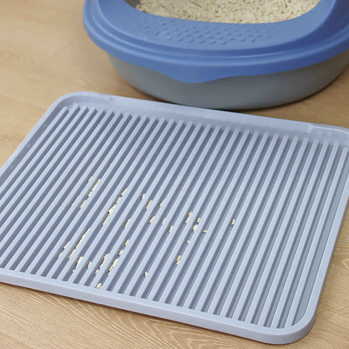 Anti-Tracking Cat Litter Mat Grey 43cm