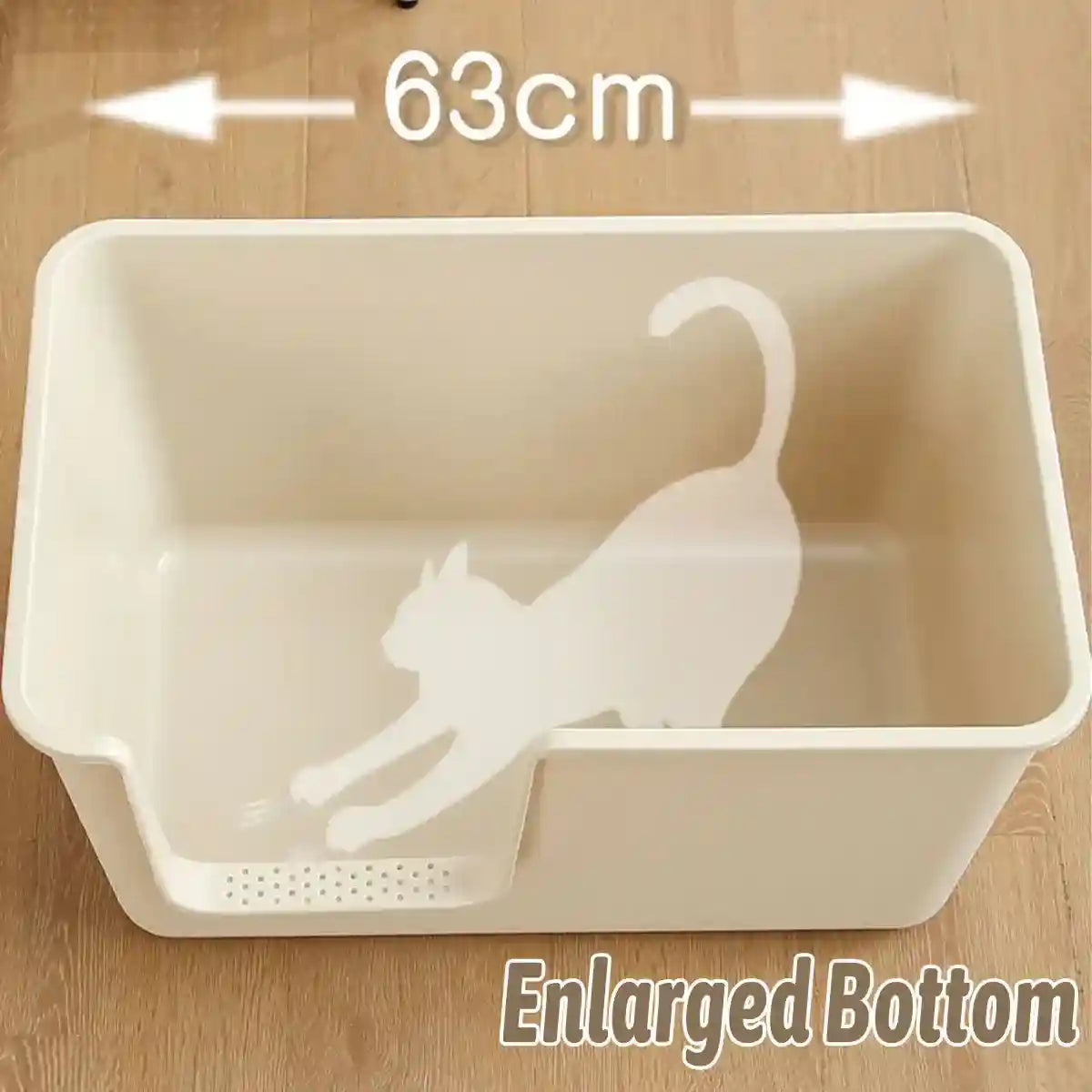 Enclosed Cat Litter Box with Top Entry and Scoop Holder