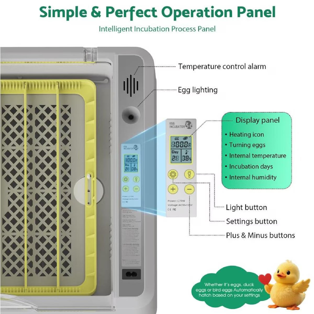 New 36 Incubator Chicken Incubator Full-automatic Hatching Equipment Incubator Rutin Chicken Incubator