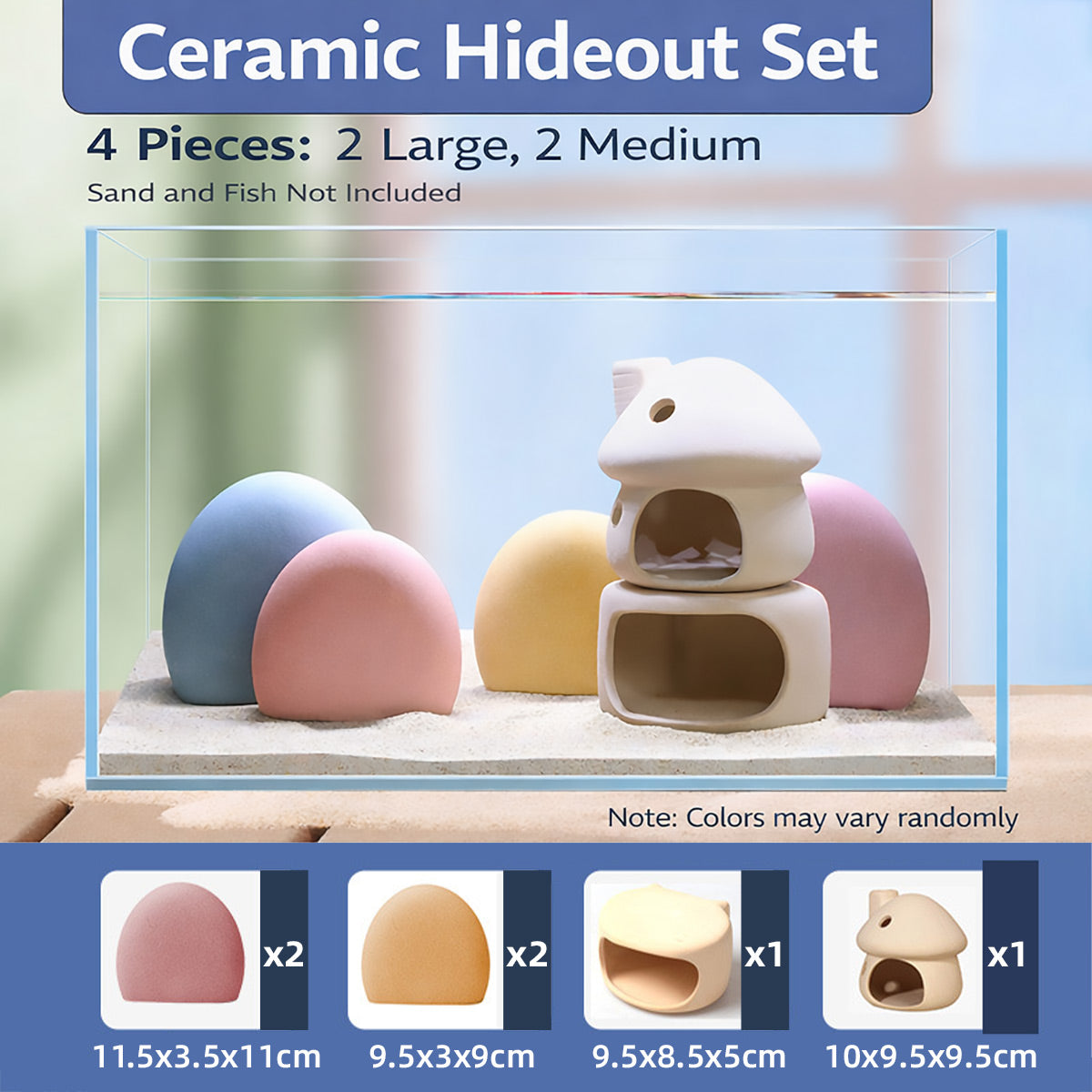 Ceramic Aquarium Hideout Set