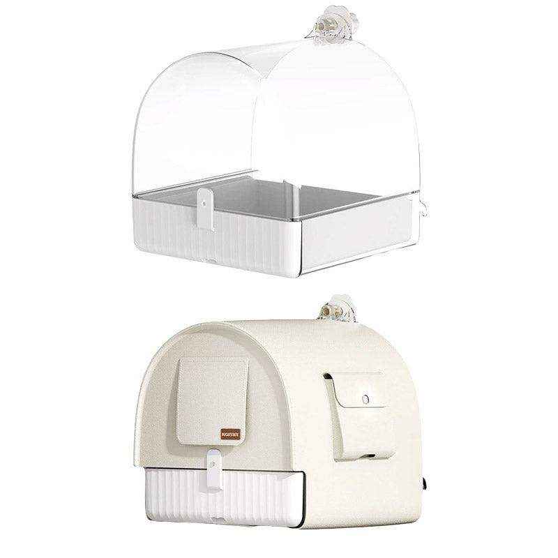 3-in-1 Hanging Bird Bath & Feeder Transparent Bird Cage Bath