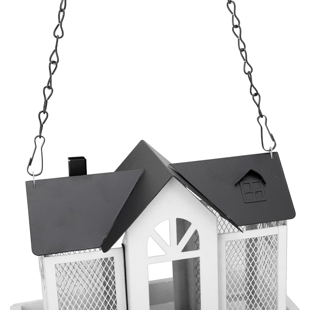 Hanging Metal Bird Feeder House Outdoor