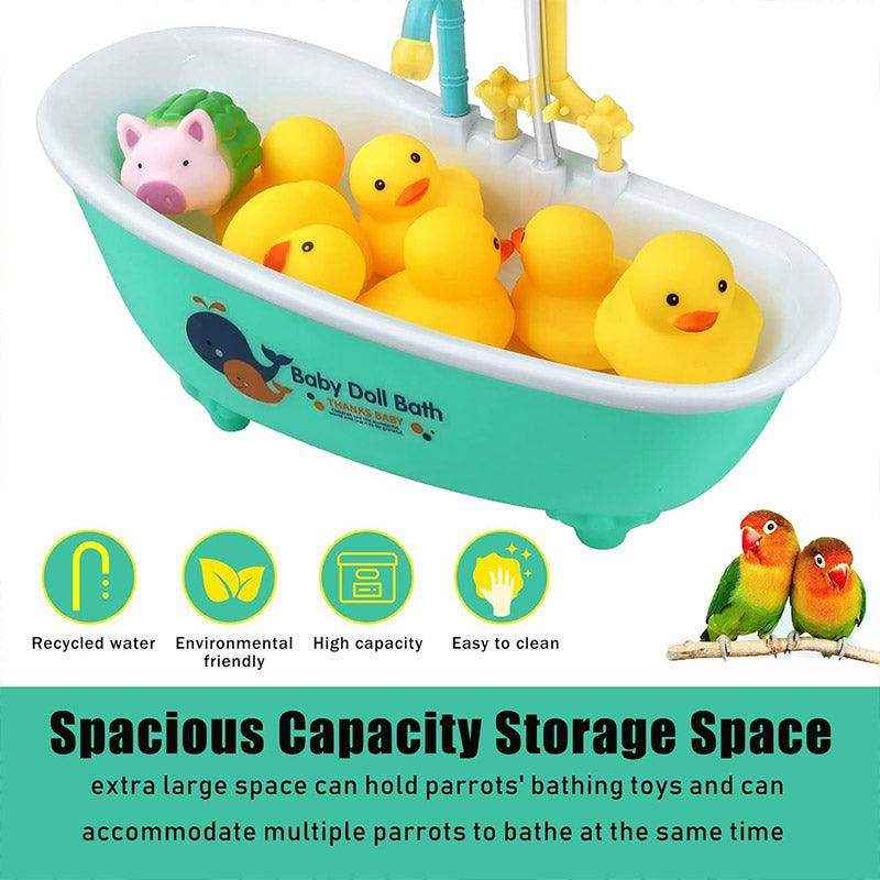 Automatic Bird Cage Bathtub Eco-Friendly Pet Bird Bath with Circulating Water