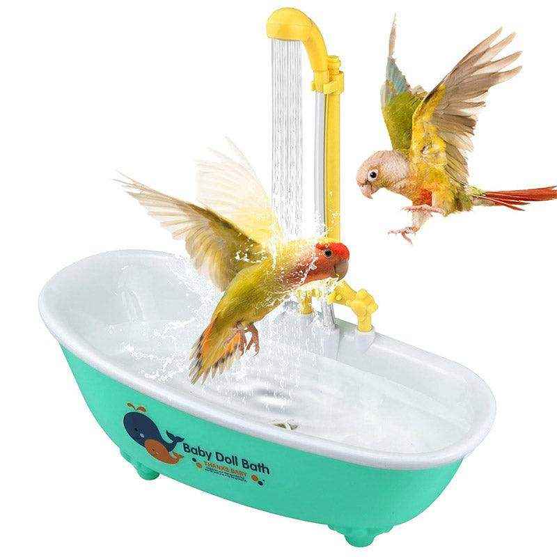 Automatic Bird Cage Bathtub Eco-Friendly Pet Bird Bath with Circulating Water