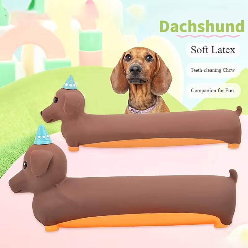Latex Squeaky Dog Toy Dachshund Design