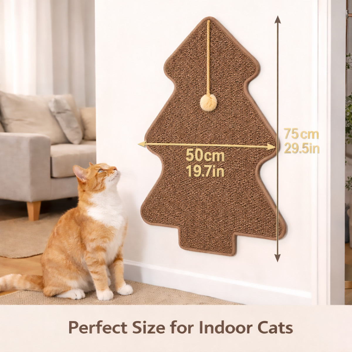 Tree Shaped Cat Scratcher – Sisal Wall Mat