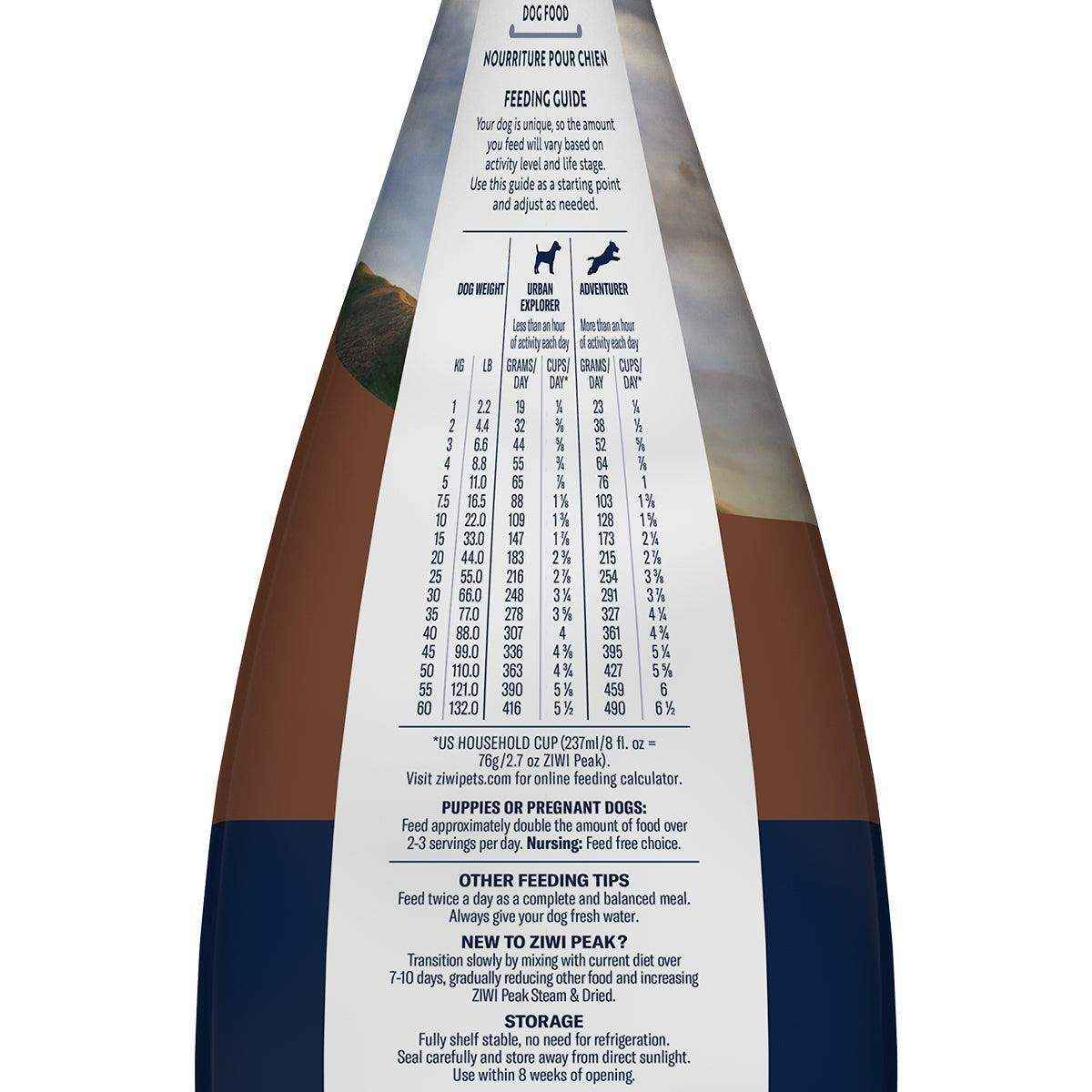 Ziwi Peak Steam Dried Dog Food Grass-Fed Beef with Pumpkin