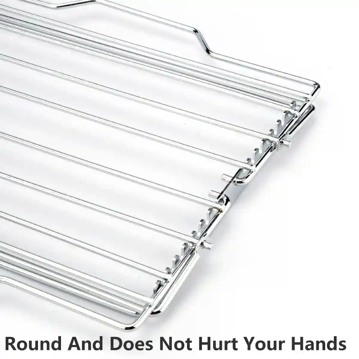 Adjustable Stainless Steel Roast Rack Foldable BBQ Holder